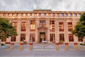 Columbus City Hall in Columbus, Ohio, the city whose ban on 30-round magazines remains blocked