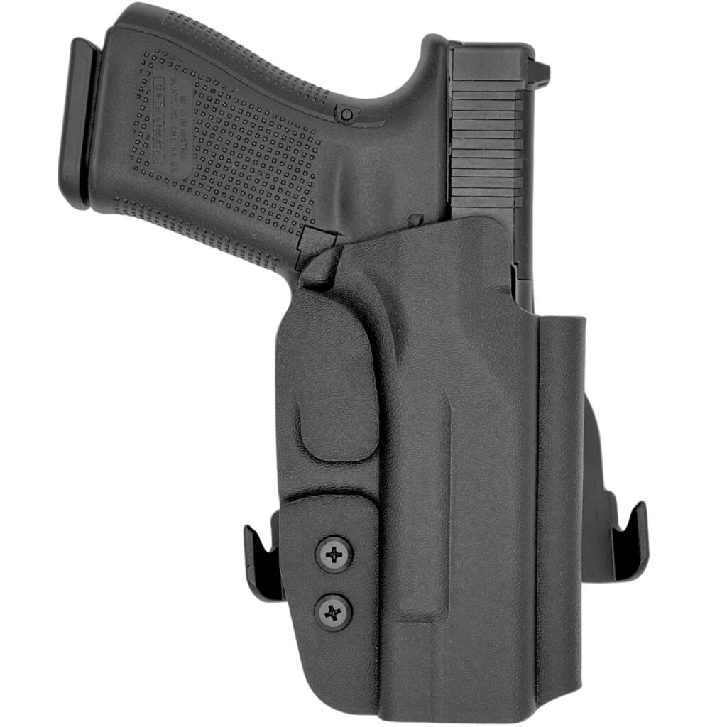 Rounded by Concealment Express OWB Kydex paddle holster with a Glock 19