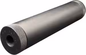 Derya OBone .22 LR suppressor, angled view of the knurled steel mount engraved OBone and Derya Jacksonville, FL