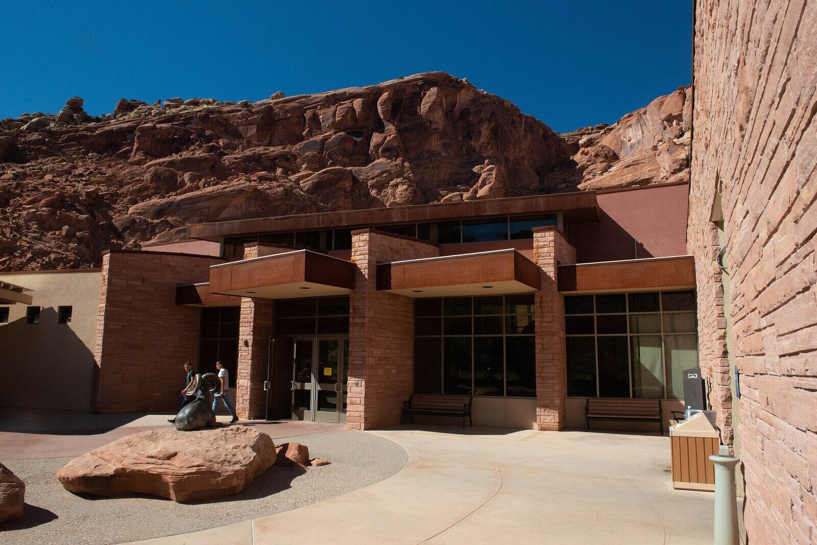 Arches National Park visitor center, the kind of public park building in the DOJ carry filing