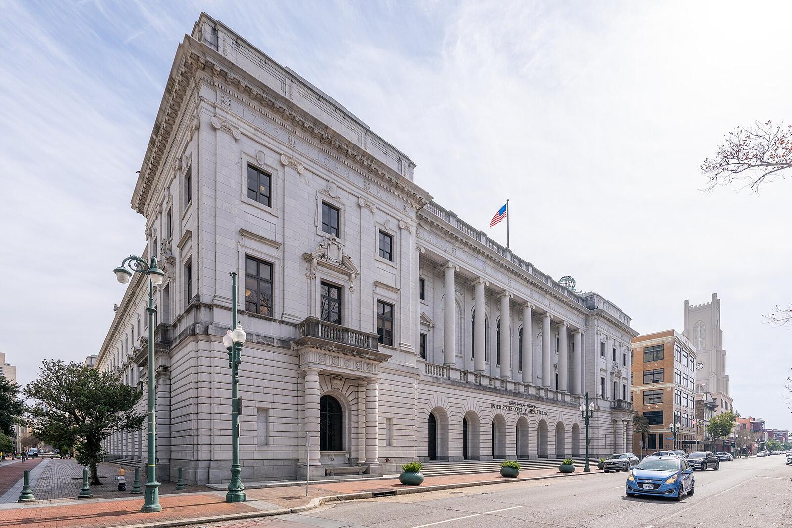 The John Minor Wisdom U.S. Court of Appeals Building in New Orleans, home of the Fifth Circuit