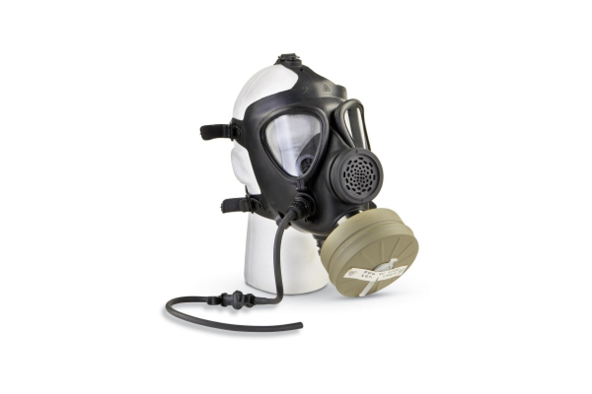 Israeli military surplus M15 gas mask with 40mm filter and drinking tube