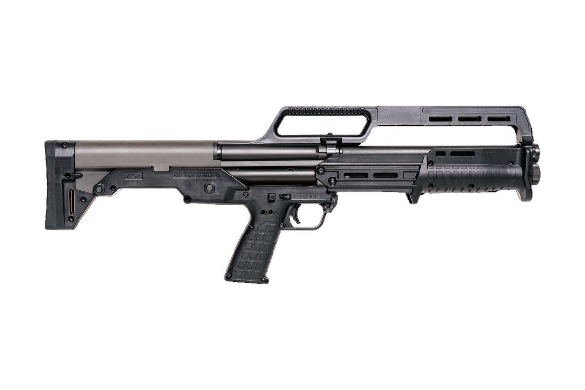Kel-Tec KS7 12 gauge bullpup pump shotgun in black with top carry handle