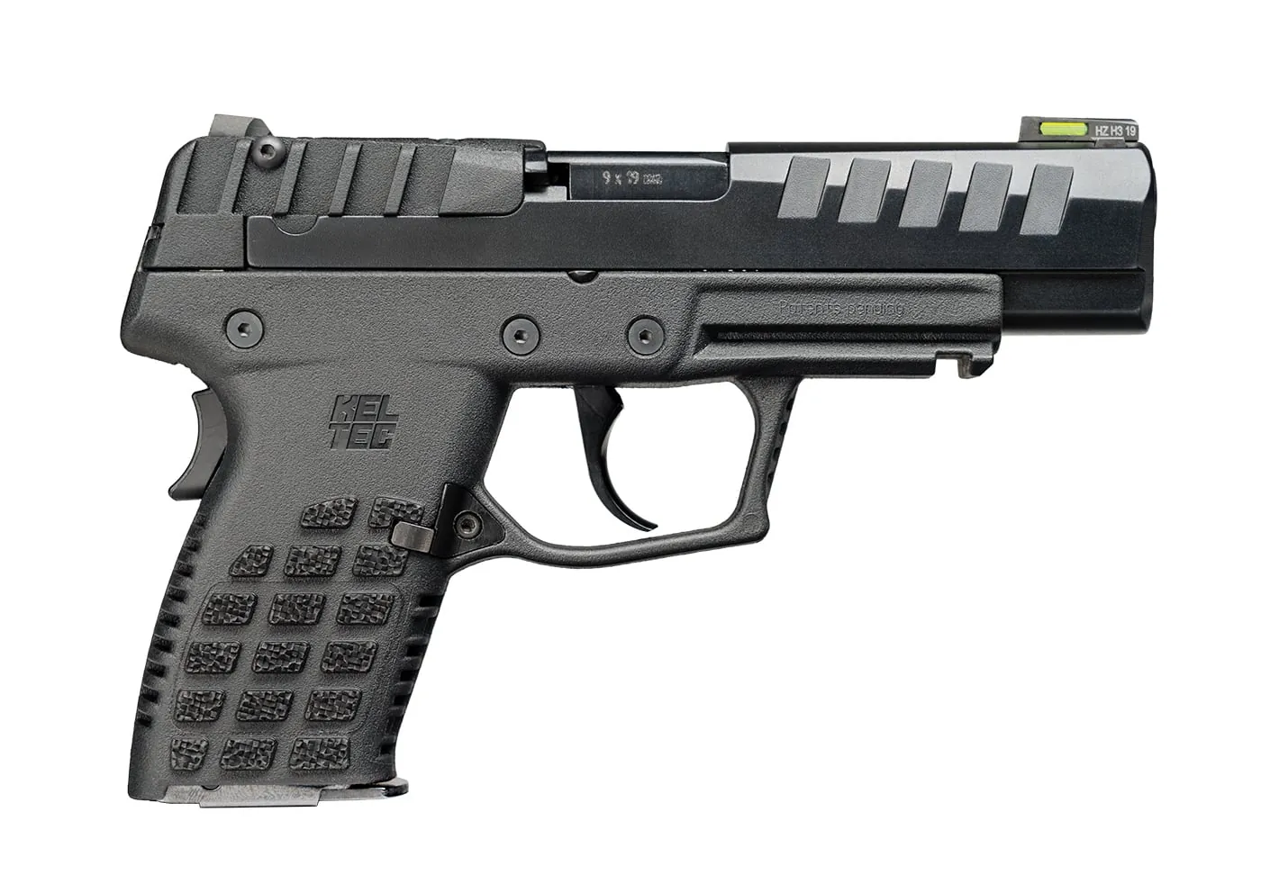 Kel-Tec P15 polymer pistol with the flush 12 round magazine fitted, right side, KelTec photo
