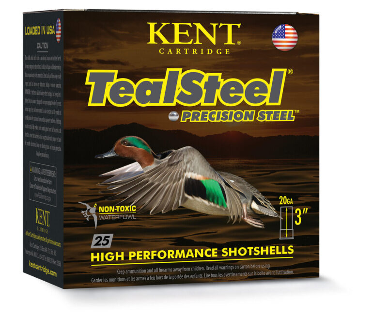 Kent Cartridge TealSteel 20 gauge 3 inch shotshell box, one of five product lines named in the recall