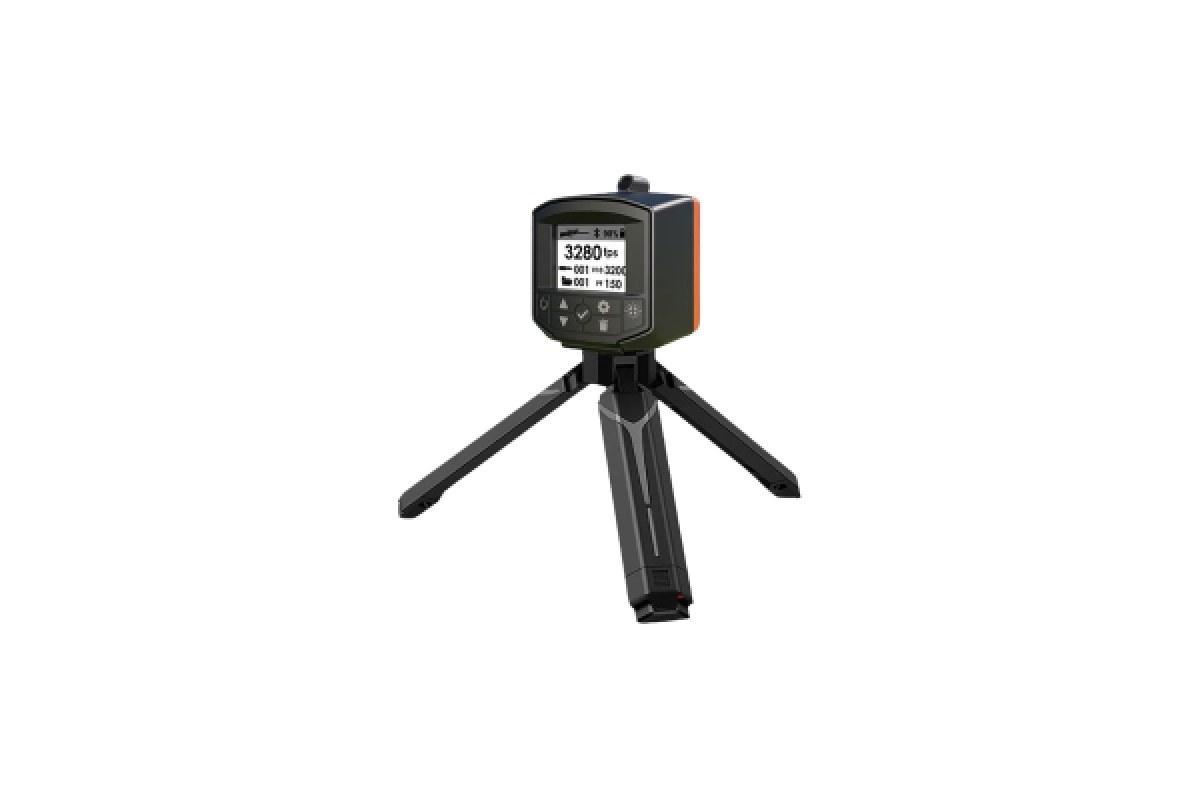 LabRadar LX Doppler radar chronograph on its folding tripod