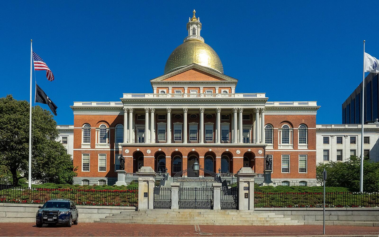 The gold-domed Massachusetts State House in Boston, where Chapter 135 and its gun registration law were passed
