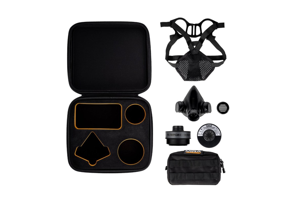 MIRA Safety TAPR half-face respirator kit with case, filters and pouch