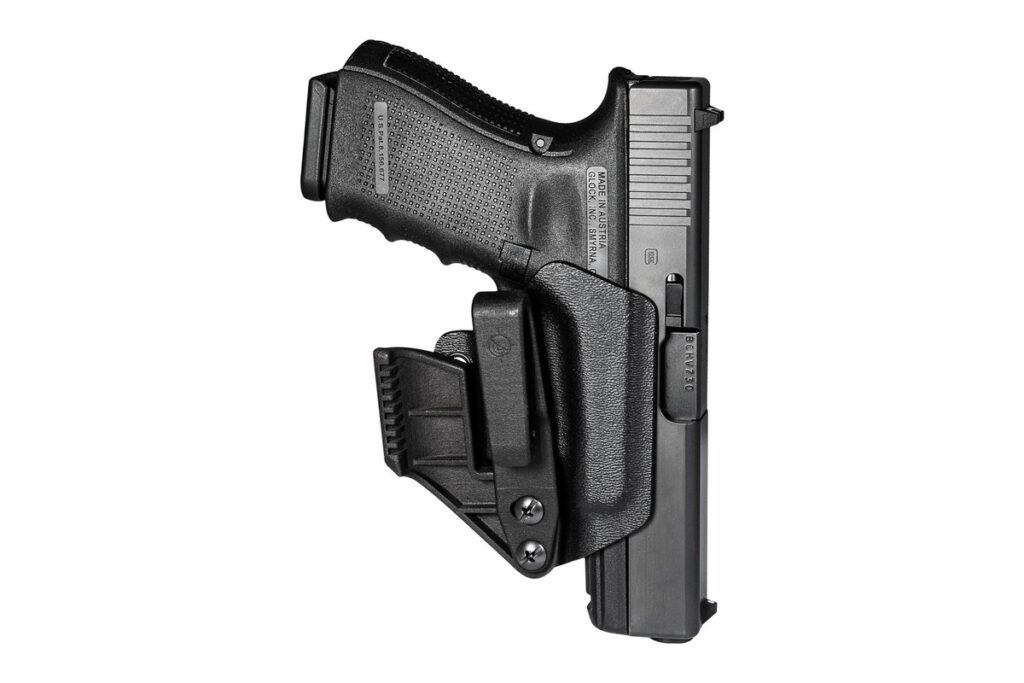 Mission First Tactical Minimalist ambidextrous AIWB holster on a Glock