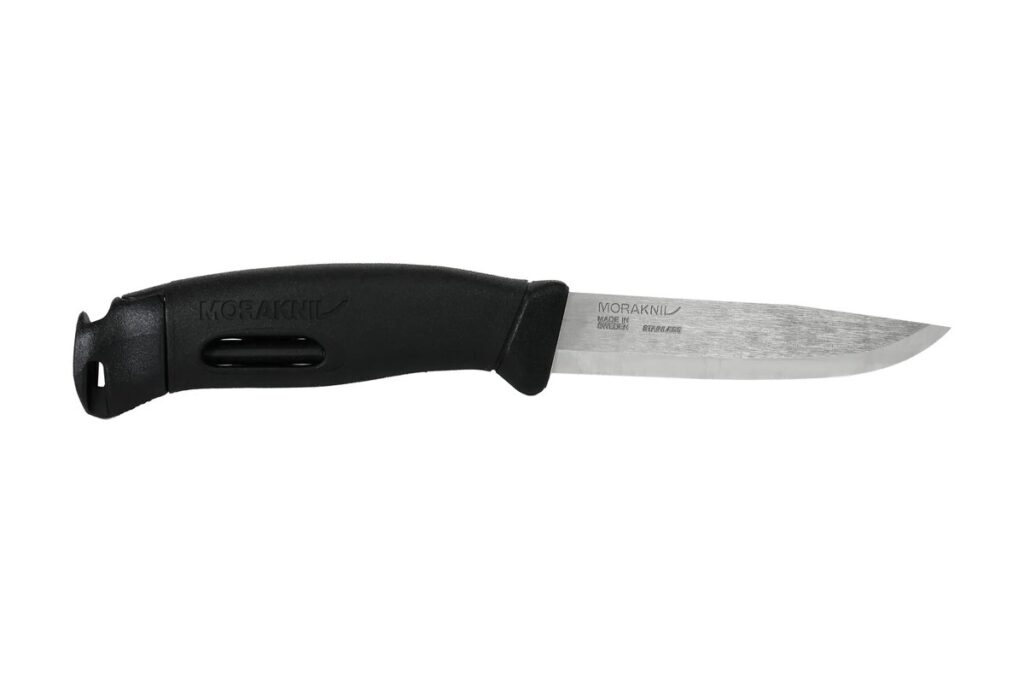 Morakniv Companion Spark knife in black with ferro rod in the handle