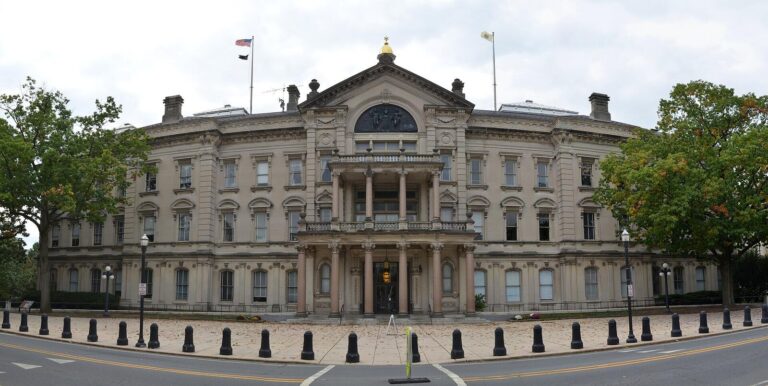 North front of the New Jersey State House in Trenton, the state defending its AR-15 ban at the Supreme Court