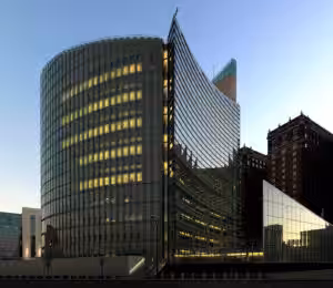 Robert H. Jackson U.S. Courthouse in Buffalo, where the New York body armor ban was struck down