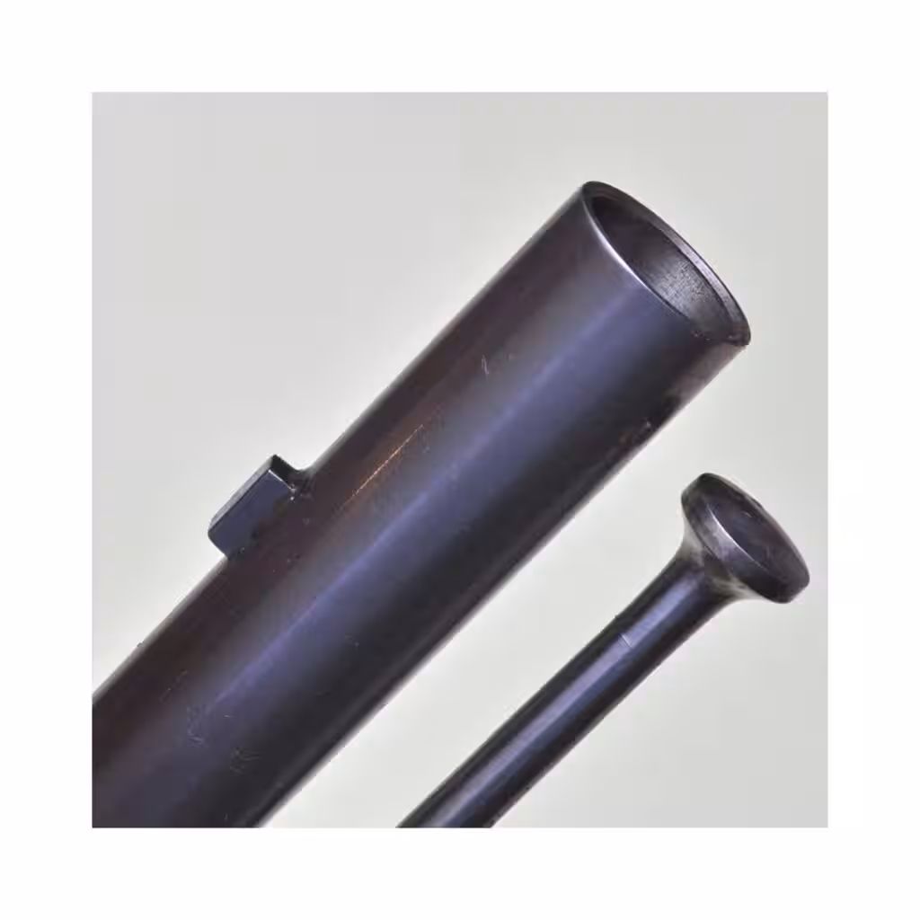 Muzzle of the Pedersoli Brown Bess showing the square bayonet lug that serves as the front sight and the steel ramrod tip
