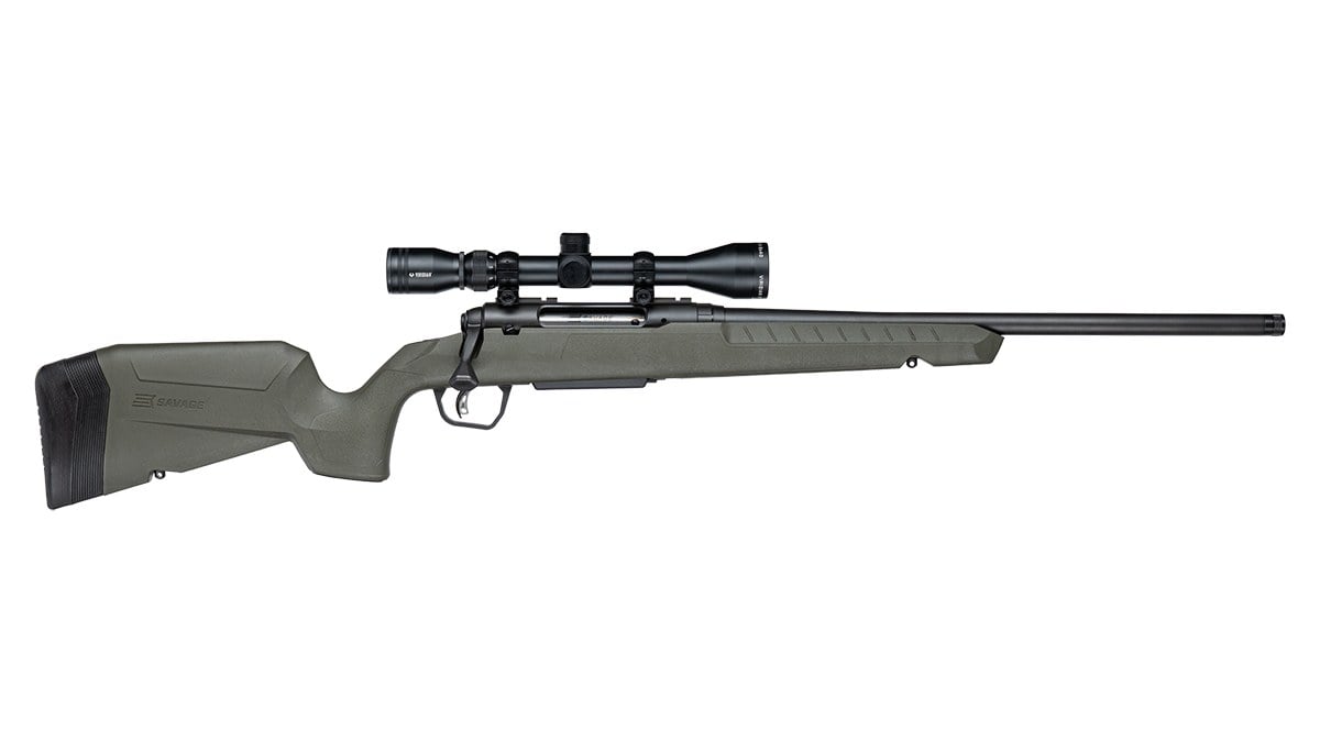 Savage Axis 2 XP rifle in OD green with mounted 3-9x40 scope