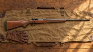 Winchester Model 70 Featherweight with walnut stock and Schnabel fore-end