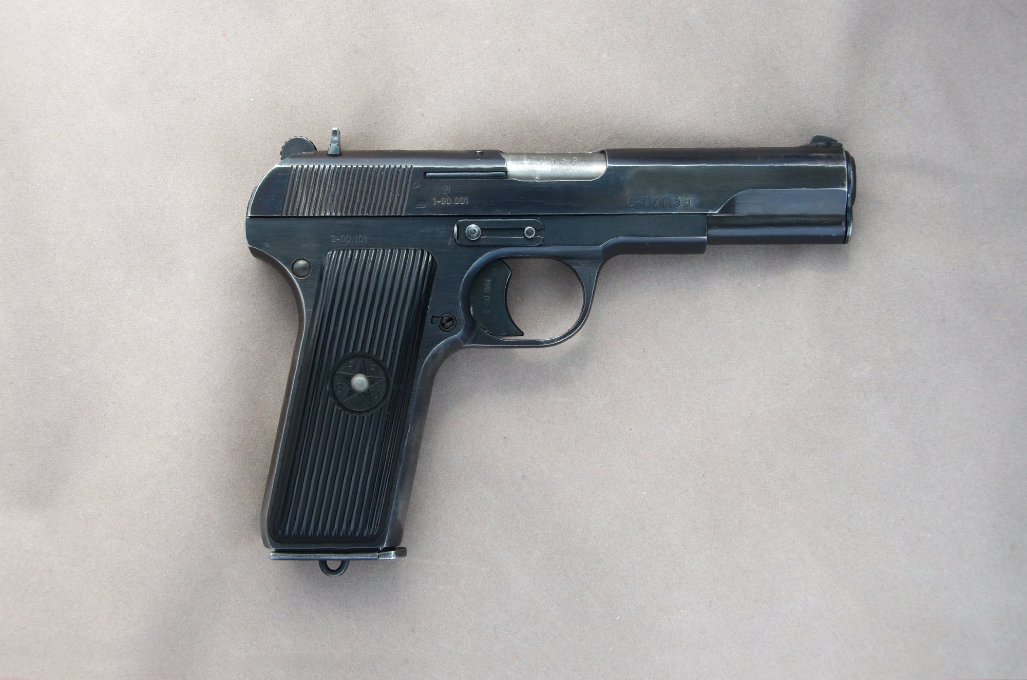Zastava M57 Tokarev pistol in 7.62x25, right side