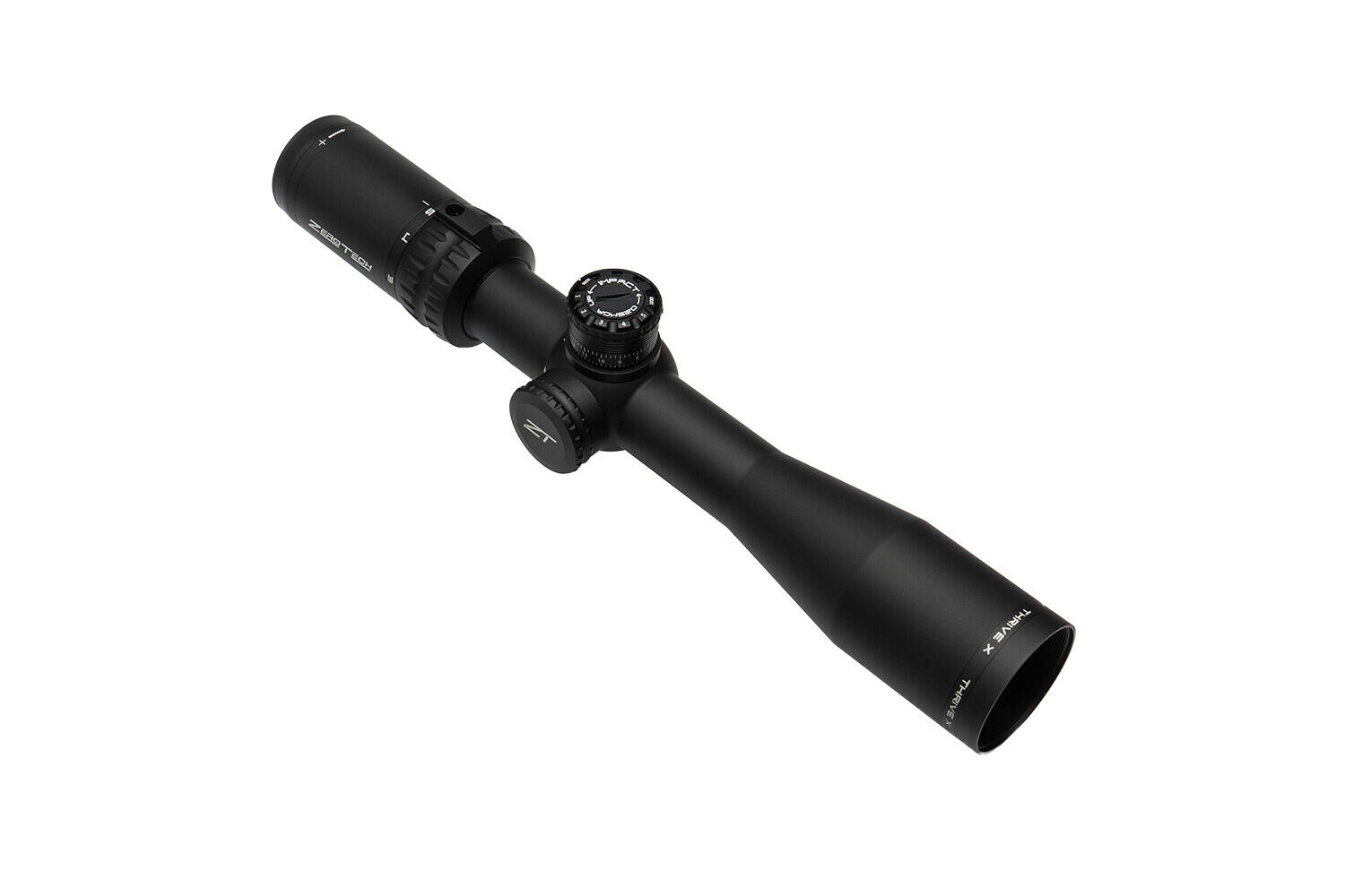 ZeroTech Thrive X 3-9x40 riflescope in black with the Adjustable BDC Turret, shown on a white background