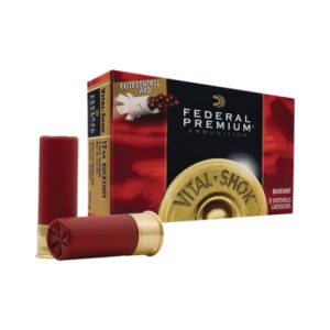 Federal Premium Vital-Shok Flitecontrol Wad Buckshot Shotshells - 12 Gauge - 00 Buck - 5 Rounds - 2.75"
