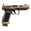 Canik TTI Combat 9mm Luger Pistol 4.6" Barrel 18+1 Round Burnt Bronze Cerakote Slide Bronze/Black Grip Black Frame