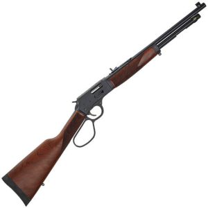 Henry Big Boy 357 Magnum Steel Carbine Side Gate Blued/Walnut Lever Action Rifle - 16.5in - Black/Wood