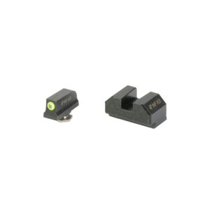 Night Fision Optics Ready Stealth Series Square-Notch Tritium Night Sights Glock 43X MOS 220-227in Blade Height Yellow Front Sight/Green Tritium Blank