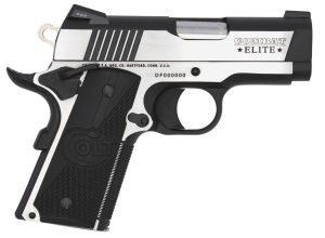 Colt Combat Elite Defender 45 ACP 7+1 Pistol, 2-Tone PVD (Stainless Steel and Black) - O7080CE