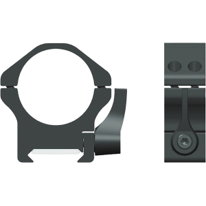 Warne Maxima Horizontal QD Picatinny Scope Rings 30mm High Matte Black