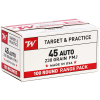 Winchester Ammo USA45AVP USA 45 ACP 230 gr Full Metal Jacket (FMJ) 100rd BOX