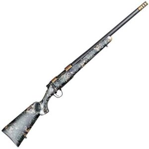 Christensen Arms Ridgeline FFT 6mm Creedmoor Burnt Bronze Cerakote Carbon with Green and Tan Accents Bolt Action Rife - 24in - Black