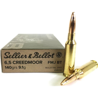 Sellier & Bellot 6.5 Creedmoor 140gr Full Metal Jacket Boat Tail Brass Case 20 Rounds SB65A