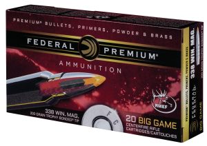 Federal Premium 200 gr Trophy Bonded Tip .338 Win Mag Ammo, 20/box - P338TT2