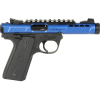 Ruger Mark IV 22/45 Lite 22 Long Pistol 4.4" Threaded Barrel 10+1 Round Blue Slide Black Grip Black Frame