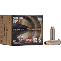Federal Premium Personal Defense 38 Special +P Ammo 129 Grain Federal Hydra-Shok Jacketed Hollow Point Box of 20