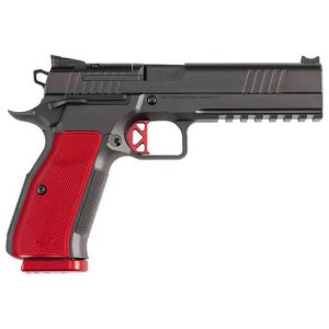 Dan Wesson DWX with Red Grip 9mm Luger 5in Black Pistol - 19+1 Rounds Fullsize