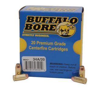 Buffalo Bore 9x18 Makarov +P 95 grain Jacketed Hollow Point Pistol and Handgun Ammo, 20/Box - 34A/20