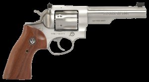 Ruger GP100 Revolver with Smooth Walnut Grips - 357 Magnum/38 Special +P - Stainless - 6 Round