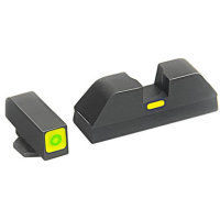 AmeriGlo GL615 CAP Night Sight Fits Glock 20/21 Tritium Green Tritium w/LumiGreen Outline Front Black w/Paint LumiGreen Rear