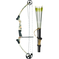GENESIS ARCHERY Youth Left Hand 35.5" Kit w/ Quiver, Arm Guard & Arrows - RealTree Edge