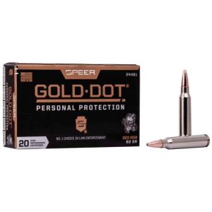 Speer Gold Dot 223 Remington 62gr SP Rifle Ammo - 20 Rounds