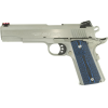 Colt 1911 Government Competition 9mm Luger Pistol 5" Barrel 9+1 Round Stainless Slide Blue Grip Stainless Frame