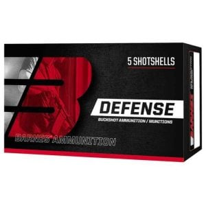 Barnes Bullets Defense 12 Gauge 2-3/4in 9oz #00 Buck Buckshot Shotshells - 5 Rounds #00 Buck