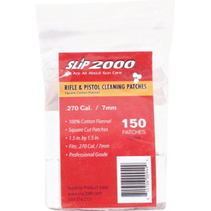 Slip 2000 Cleaning Patches 1.5" Square .270/7mm 150-Pack