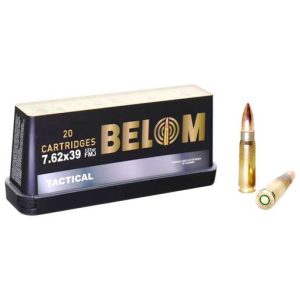 Belom Tactical 7.62x39mm 123gr FMJ Rifle Ammo - 20 Rounds