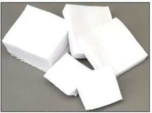 Tipton 27-35 Caliber 1.75in Square Flannel Cleaning Patches Bag of 100 White