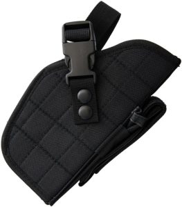 Carry All Tactical Universal Hip Holster w/ Black Ballistic Nylon Black Ballistic Nylon Construction w/ Metal And Composite Hardware Fits Most