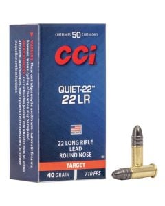 CCI Quiet-22 40 gr LRN .22 LR Ammunition 50 Rounds - 960