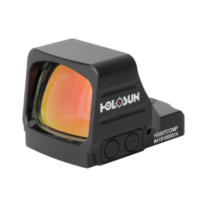 Holosun HS507COMP 507 Black Anodized 1 x 1.1 in x 0.87 in Red CRS Reticle, Red Dot Sight