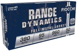 Fiocchi .380 Auto/ACP 95gr FMJ Ammunition 50rds - 380AP