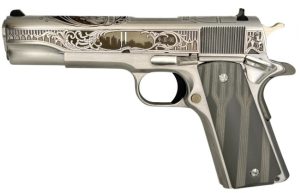 Colt 1911 Classic Government, Never Forget 5" .45 ACP 7rd Handgun, Engraved Stainless, Grey - 01911C-SS-1911