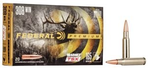 Federal Premium Barnes TSX 165 gr Triple-Shock X .308 Win Ammo, 20/box - P308H